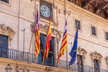 Palma de Mallorca, İspanya - 28 Temmuz 2023: Palma Plaza 'nın güzel manzaraları ve mimarisi.