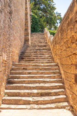 Palma de Mallorca, İspanya - 28 Temmuz 2023: Palma 'daki La Almudaina Kraliyet Sarayı.