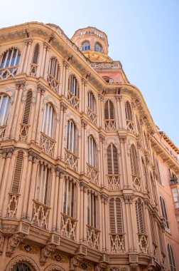 Palma de Mallorca, İspanya - 28 Temmuz 2023: Palma 'da güzel sokak manzaraları ve mimari.