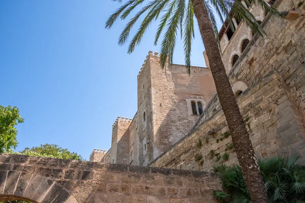 Palma Mallorca Hiszpania Lipca 2023 Niesamowity Pałac Królewski Almudaina Palmie — Zdjęcie stockowe