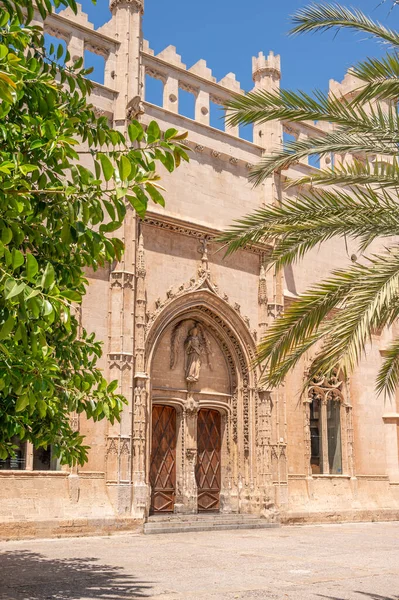 Palma Mallorca Hiszpania Lipca 2023 Wieczny Budynek Gildii Dramatycznej Gotyckiej — Zdjęcie stockowe