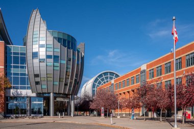 Calgary, Alberta - 9 Ekim 2023 Calgary SAIT kampüsündeki binalar.