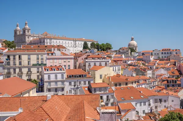 Lisbon Portugal July 2023 Beautiful Portas Sol Viewpoint Architecture Lisbon Stock Image