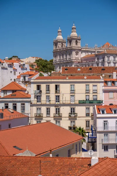 Лиссабон Португалия Июля 2023 Года Прекрасные Виды Портас Соль Старом Стоковое Фото