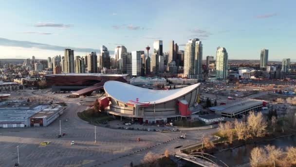 Luftaufnahme Des Stampede Geländes Calgary Alberta — Stockvideo