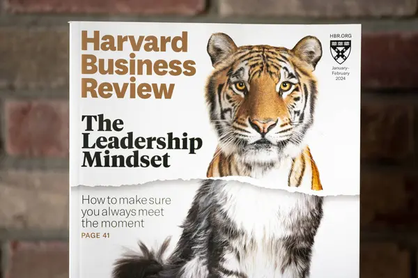 Калгари Альберта Февраля 2024 Года Журнал Harvard Business Review Выпуск Стоковое Фото