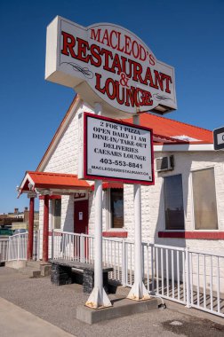 Fort MacLeod, Alberta - March 31, 2024: MacLeod's Restaurant & Lounge in Fort MacLeod Alberta. clipart