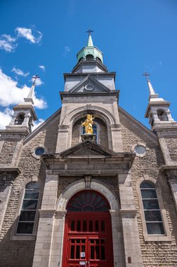 View of Of Notre Dame de Bon Secours Chapel in Montreal. clipart