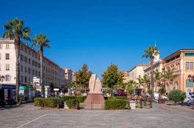 Ajaccio, Fransa - 8 Ağustos 2024: Ajaccio, Korsika 'daki Direniş Anıtı Manzarası.
