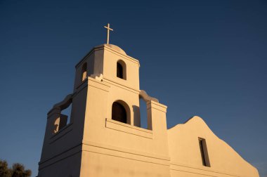 Old Adobe Mission church  in Old Town of Scottsdale, Arizona. clipart