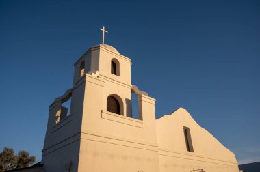 Old Adobe Mission church  in Old Town of Scottsdale, Arizona. clipart