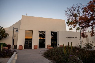 Scottsdale, Arizona - December 23, 2024: Exterior of the Scottsdale City Hall in Scottsdale. clipart