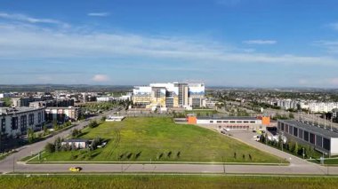 Calgary, Alberta 'daki Güney Sağlık Kampı' nın hava görüntüsü..