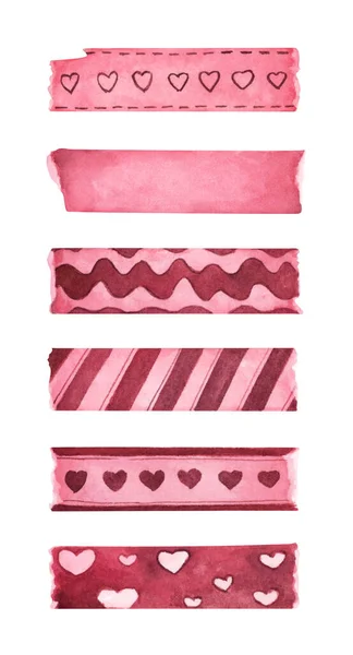 Watercolor style cute washi tape set - Stock Illustration [102024747] -  PIXTA