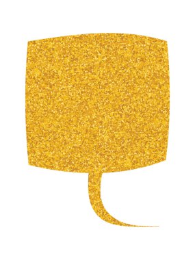 parıldayan altın folyo sohbet balonu