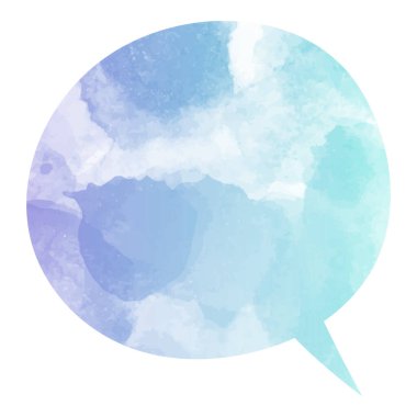 suluboya sohbet balonu vektör çizimi