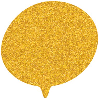 parıldayan altın folyo sohbet balonu