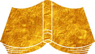 Altın renkli el çizimi kitap karalaması