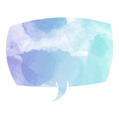 suluboya sohbet balonu vektör çizimi