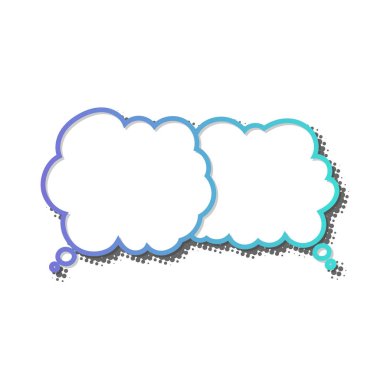 boş konuşma balonu yarım ton gölgesi