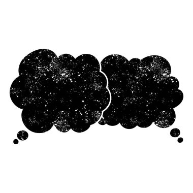 grunge rustic chat kabarcık vektör çizimi