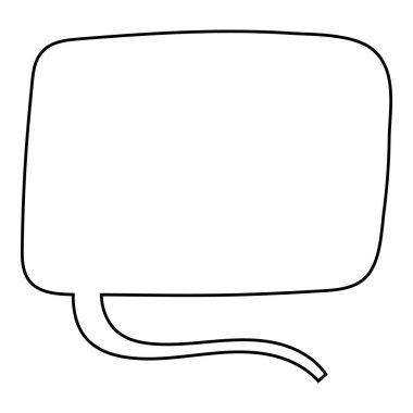 El çizimi sohbet balonu vektör çizimi