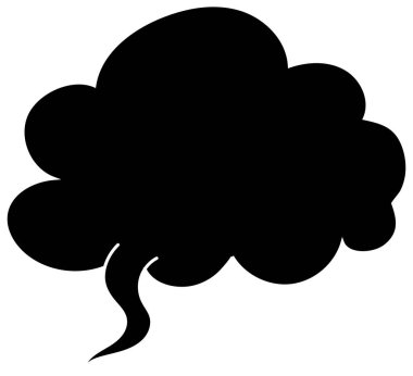 Siyah el çizimi sohbet baloncuğu el çizimi vektör çizimi