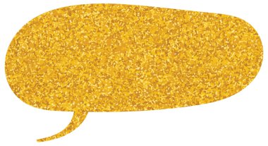 parıldayan altın folyo sohbet balonu