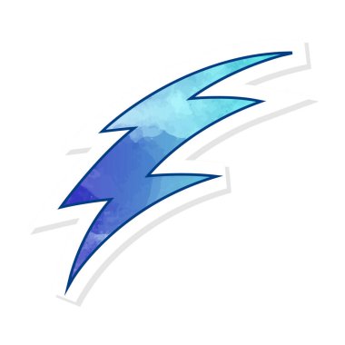 Yapıştırma biçiminde el çizimi gök gürültüsü karalaması