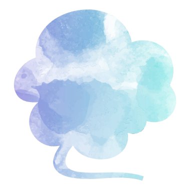 suluboya sohbet balonu vektör çizimi