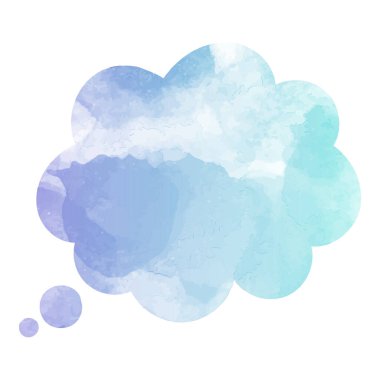 suluboya sohbet balonu vektör çizimi