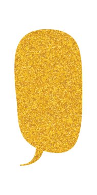 parıldayan altın folyo sohbet balonu