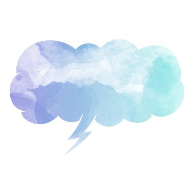 suluboya sohbet balonu vektör çizimi