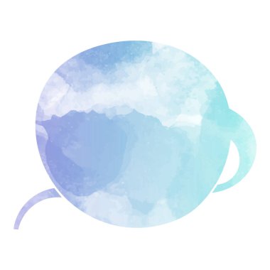 suluboya sohbet balonu vektör çizimi