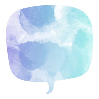 suluboya sohbet balonu vektör çizimi