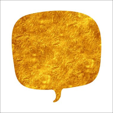 parıldayan altın folyo sohbet balonu