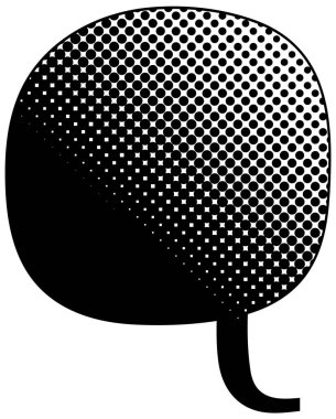 siyah yarım ton gradyan sohbet balonu