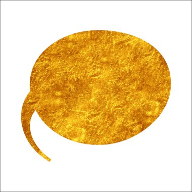 parıldayan altın folyo sohbet balonu