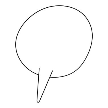 El çizimi sohbet balonu vektör çizimi