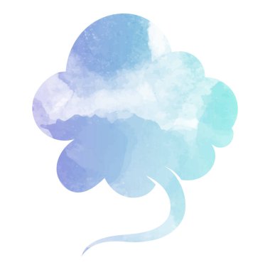 suluboya sohbet balonu vektör çizimi