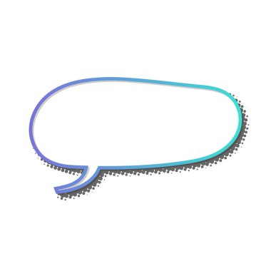 boş konuşma balonu yarım ton gölgesi