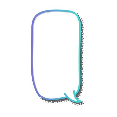 boş konuşma balonu yarım ton gölgesi