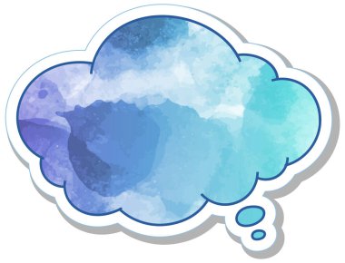 suluboya sohbet balonu etiketi