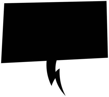 Siyah el çizimi sohbet baloncuğu el çizimi vektör çizimi