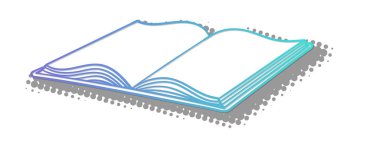 Yarım ton gölgeli kitap karalaması