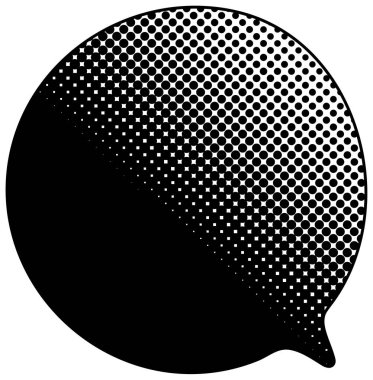 siyah yarım ton gradyan sohbet balonu