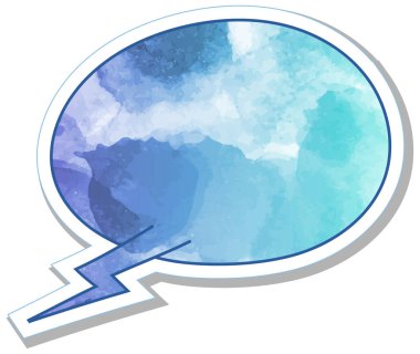 suluboya sohbet balonu etiketi