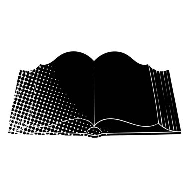 siyah yarım ton el çizimi kitap karalaması