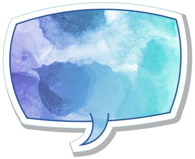 suluboya sohbet balonu etiketi