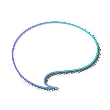 boş konuşma balonu yarım ton gölgesi